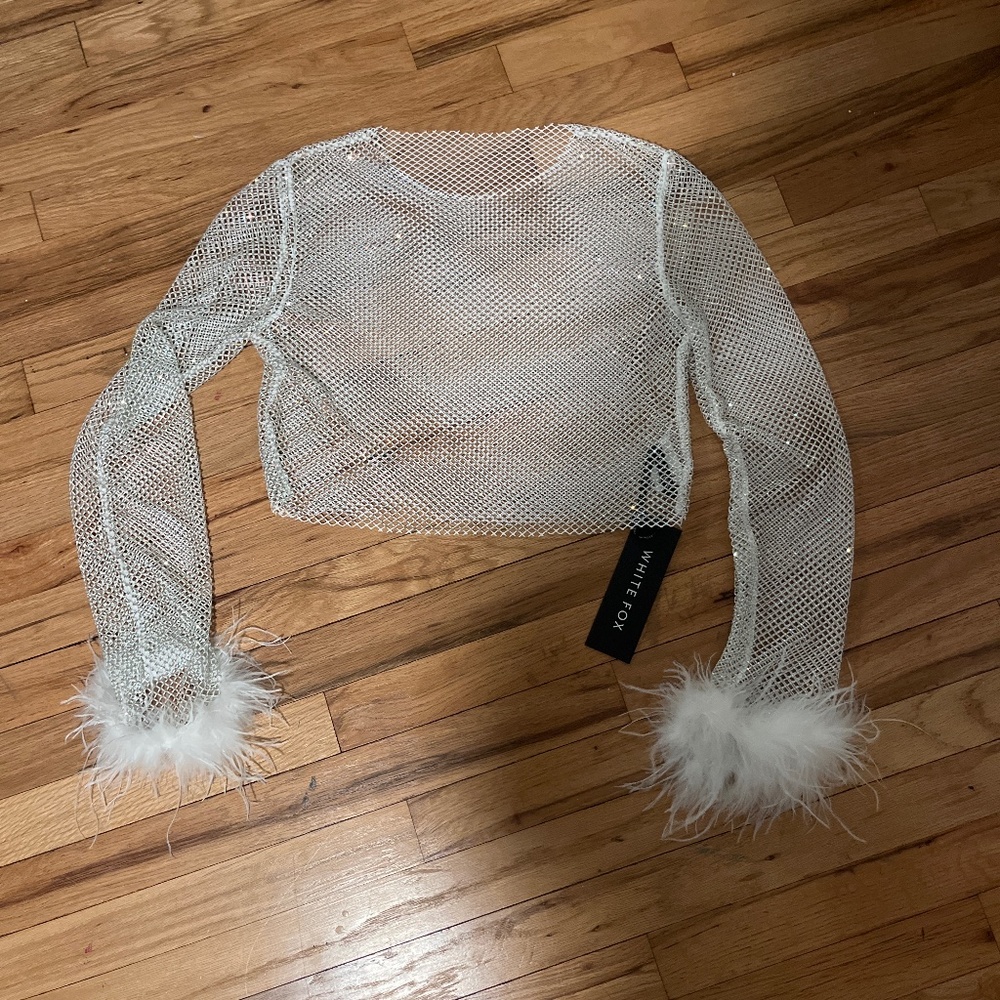 White Fox Day and Night Long Sleeve Crop